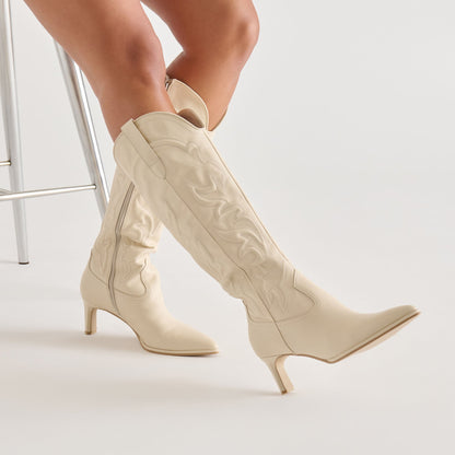 Dolce Vita SHOES Alisa Creme Leather Boots