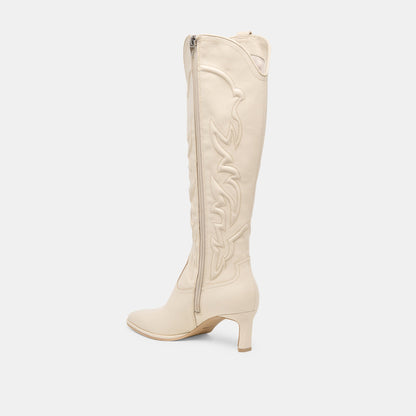 Dolce Vita SHOES Alisa Creme Leather Boots