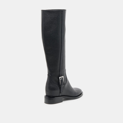 Dolce Vita SHOES Kilian H2O Waterproof Black Leather Wide Calf Boots