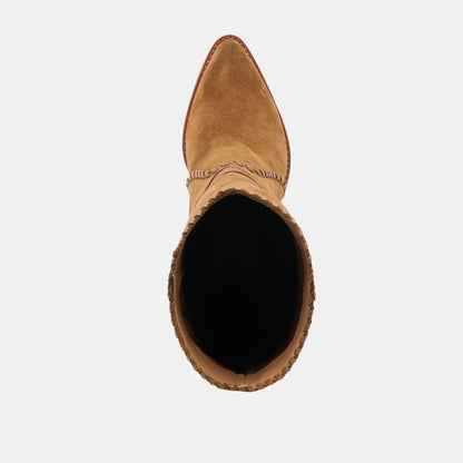 Dolce Vita SHOES Jody Lt Brown Suede Wide Calf Boots