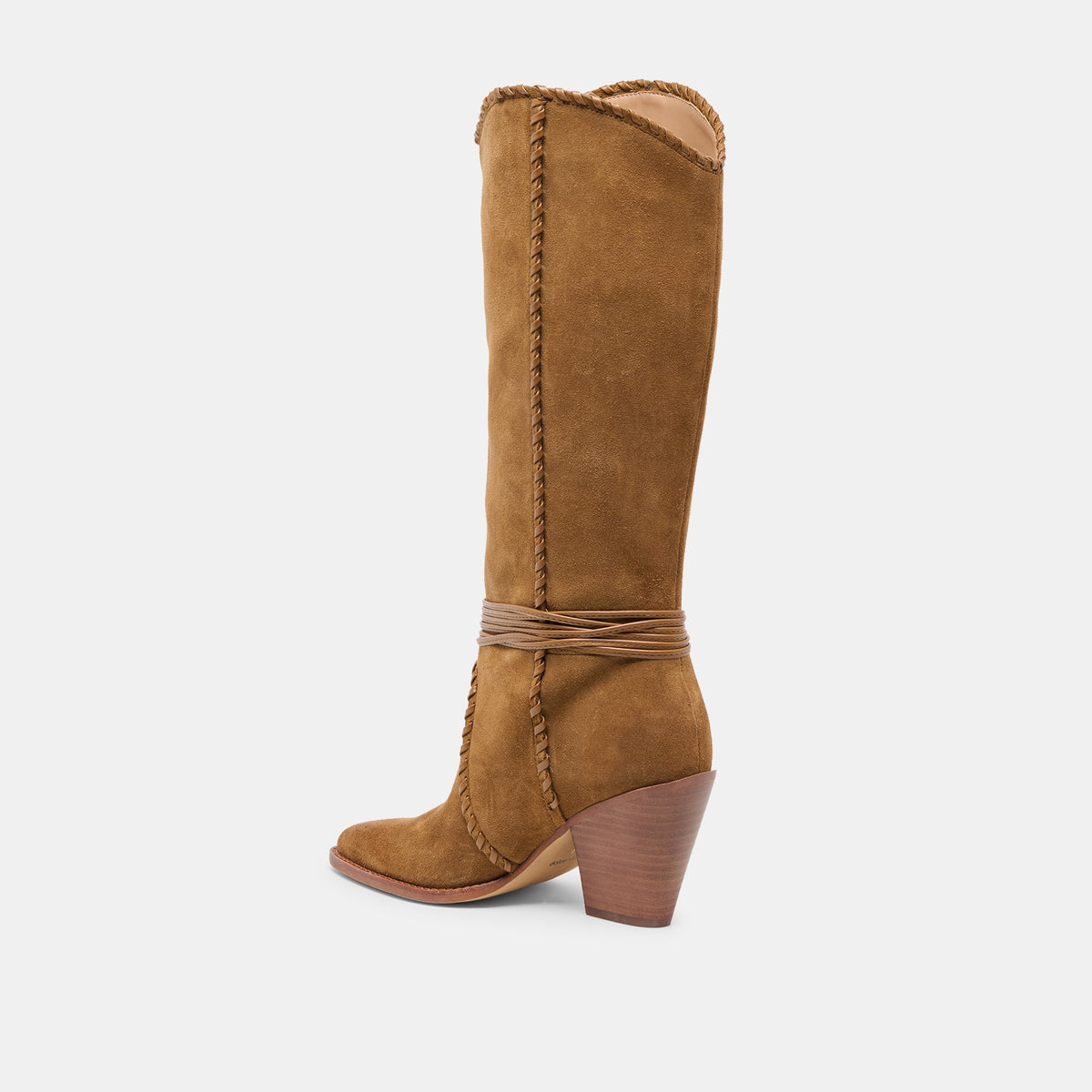 Dolce Vita SHOES Jody Lt Brown Suede Wide Calf Boots