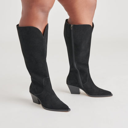 Dolce Vita SHOES Raj Extra Wide Calf Onyx Suede Boots | Suede Wide Calf Boots
 – Dolce Vita