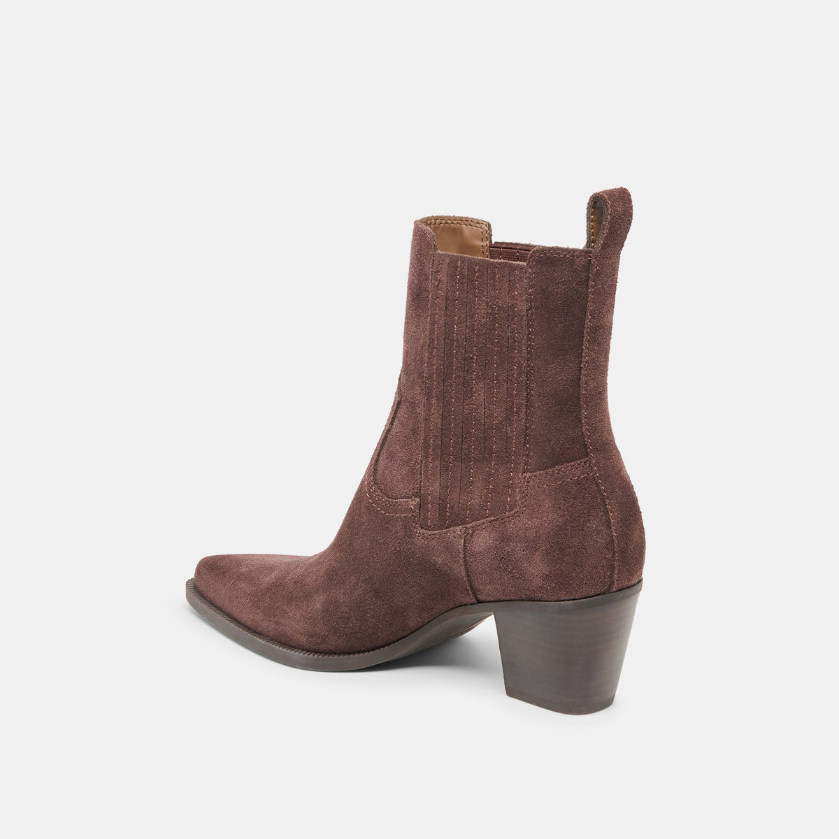 Dolce Vita SHOES Slim Mahogany Suede Booties