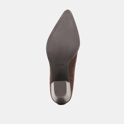 Dolce Vita SHOES Slim Mahogany Suede Booties