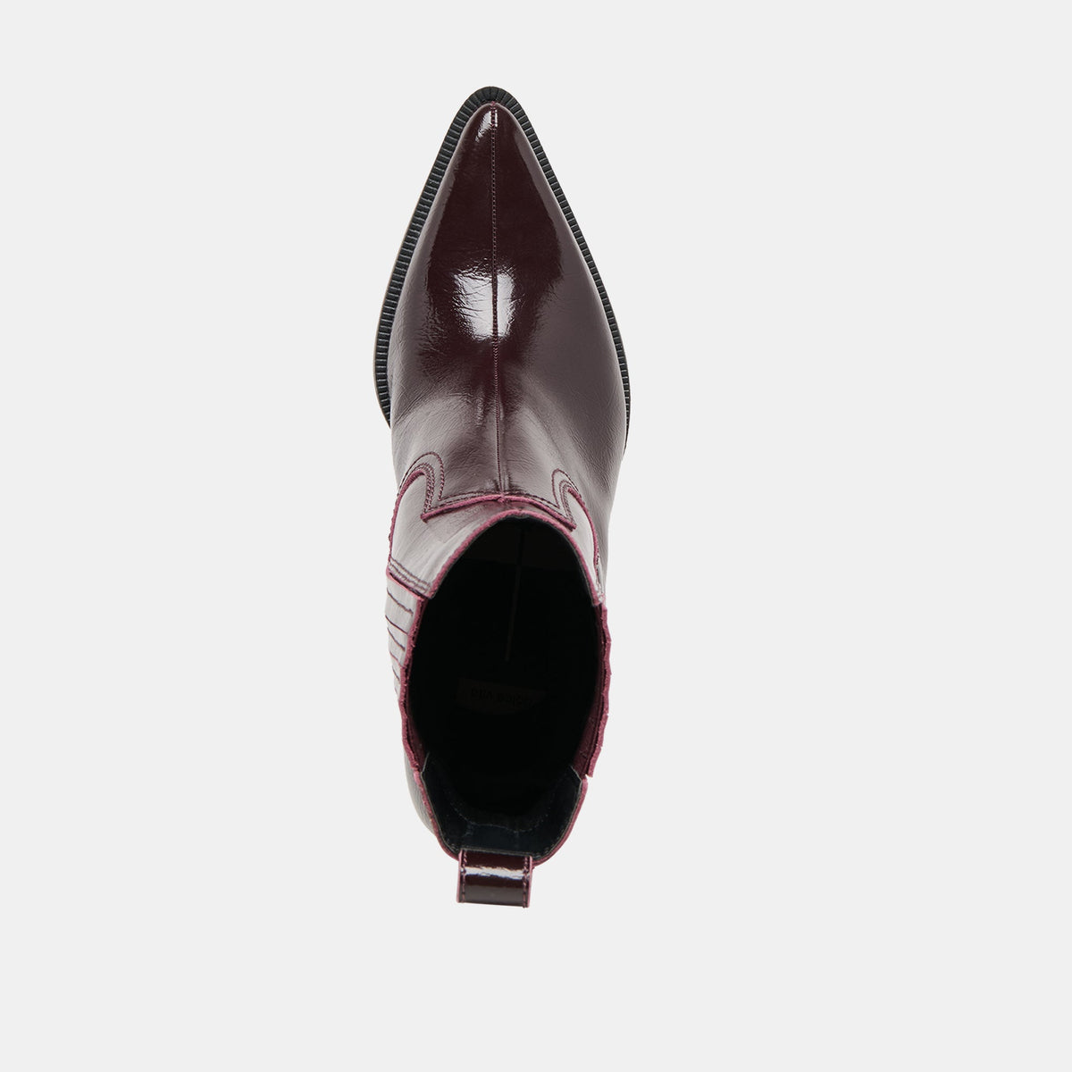 Dolce Vita SHOES Slim Mulberry Crinkle Patent Booties