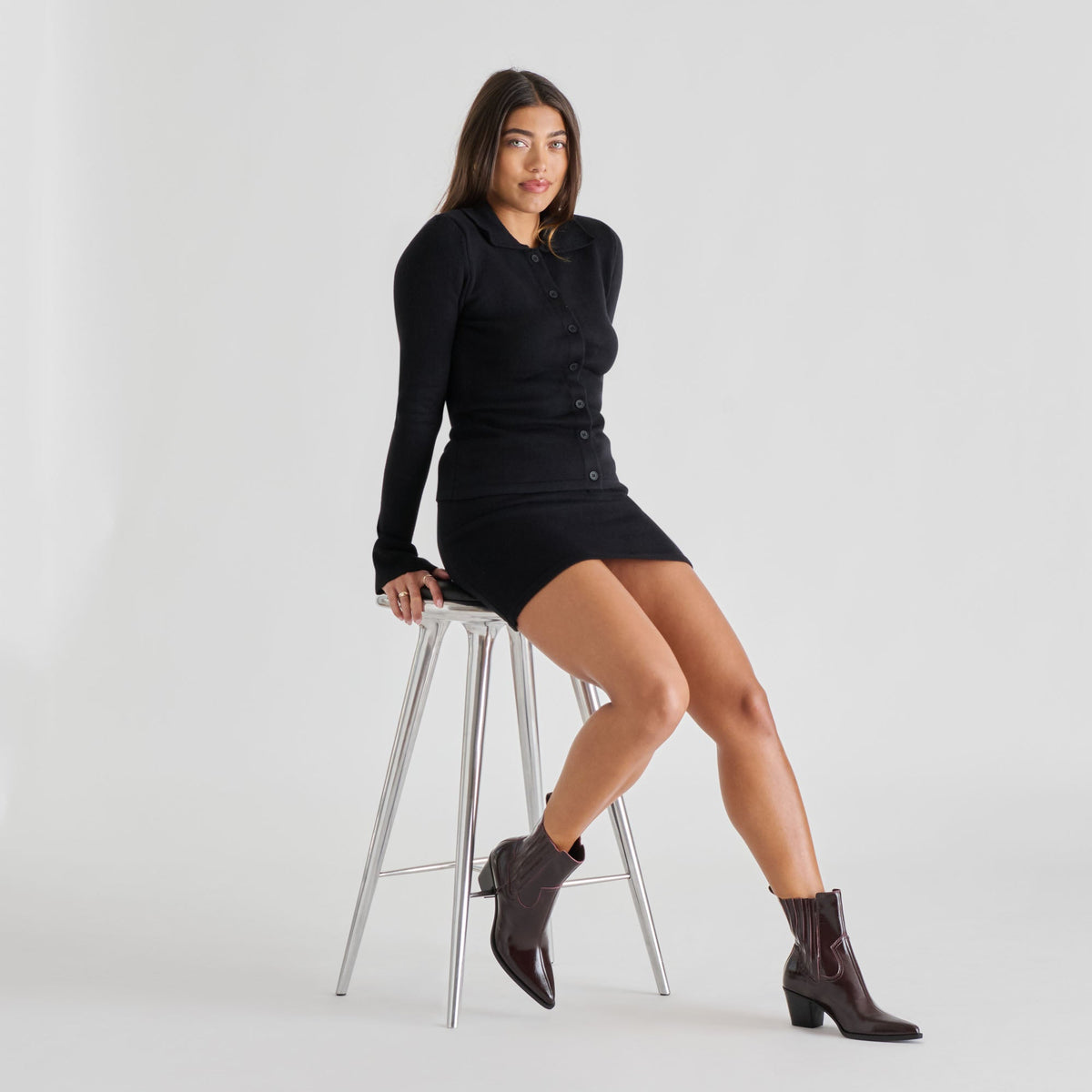 Dolce Vita SHOES Slim Mulberry Crinkle Patent Booties