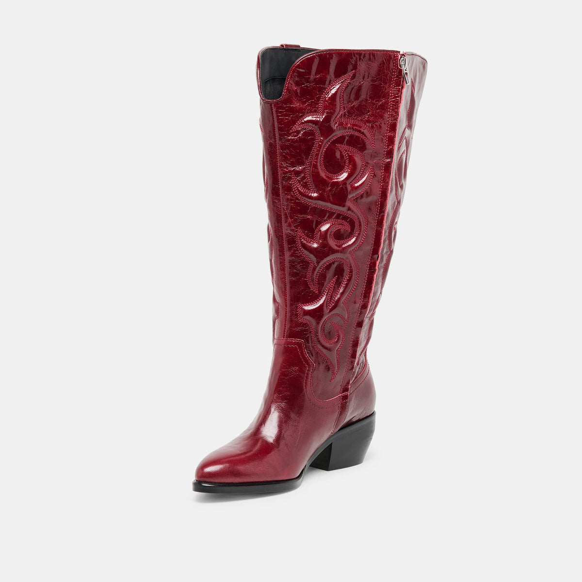 Dolce Vita SHOES Mirla Oxblood Leather Extra Wide Calf Boots