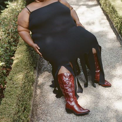 Dolce Vita SHOES Mirla Oxblood Leather Extra Wide Calf Boots