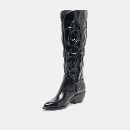 Dolce Vita SHOES Mirla Black Leather Boots