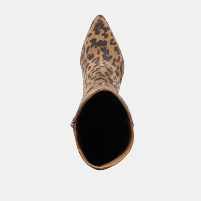 Dolce Vita SHOES Aldy Brown Leopard Printed Suede Boots