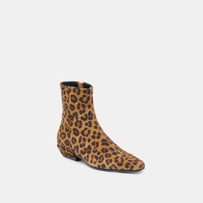 Dolce Vita SHOES Joanie Leopard Printed Suede Booties