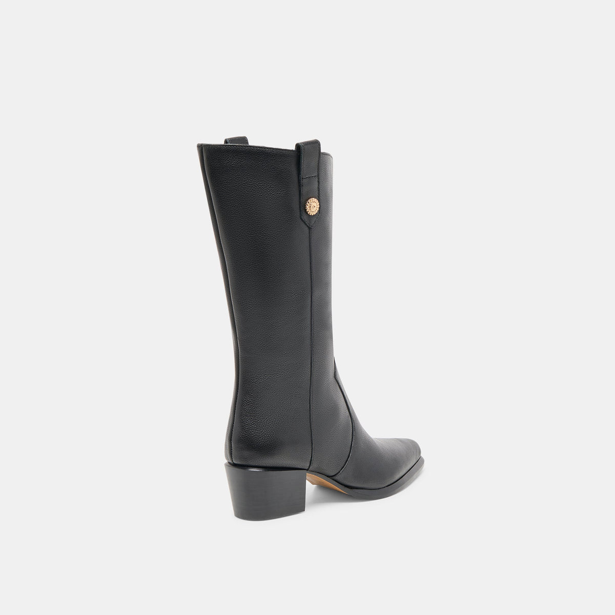 Dolce Vita SHOES Vern Black Leather Wide Calf Boots