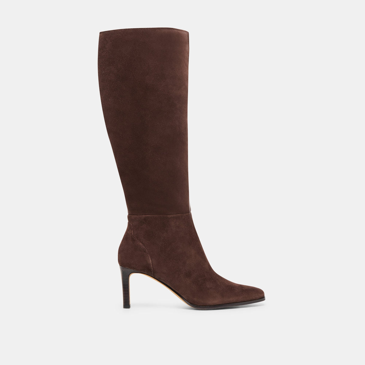 Dolce Vita SHOES Emmi Dk Brown Suede Wide Calf Boots