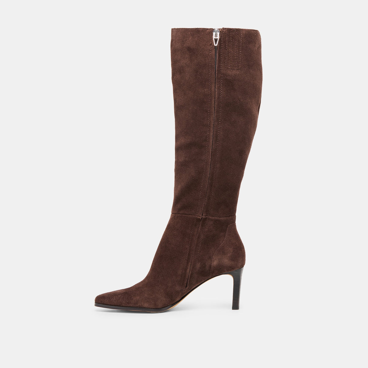 Dolce Vita SHOES Emmi Dk Brown Suede Wide Calf Boots