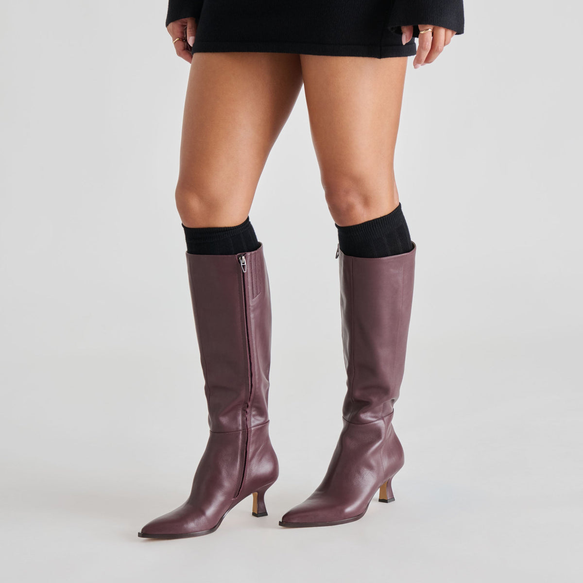 Dolce Vita SHOES Auggie Wine Leather Boots