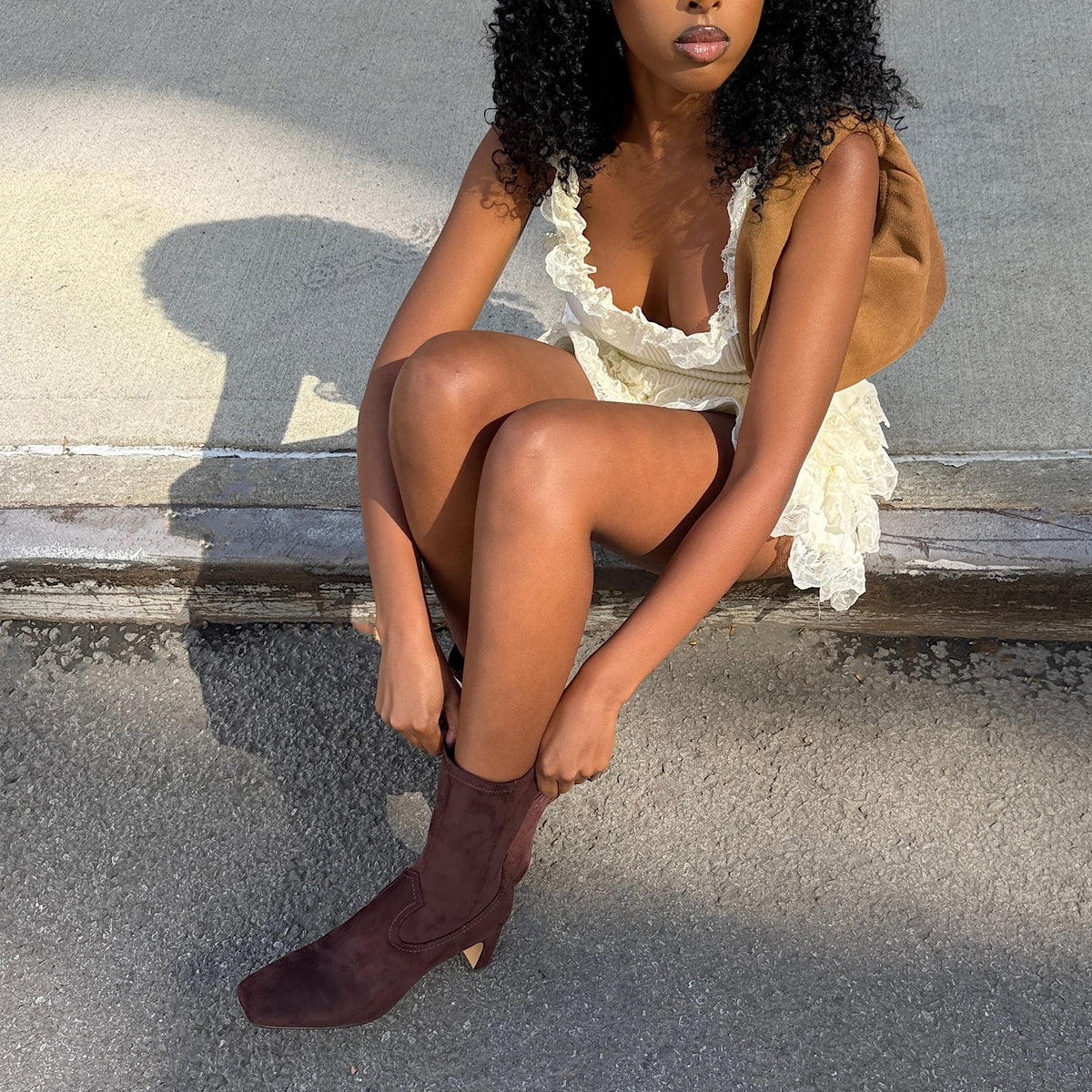 Dolce Vita SHOES Roan Mahogany Stella Suede Boots