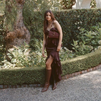 Dolce Vita SHOES Auggie Chocolate Leather Narrow Calf Boots