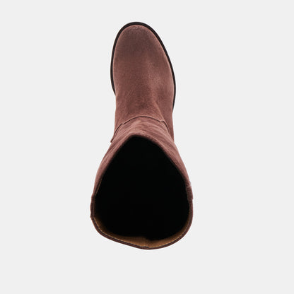 Dolce Vita SHOES Kilian H2O Waterproof Mahogany Suede Wide Calf Boots
