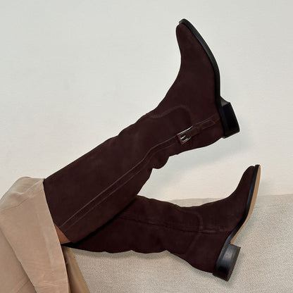 Dolce Vita SHOES Kilian H2O Waterproof Mahogany Suede Wide Calf Boots