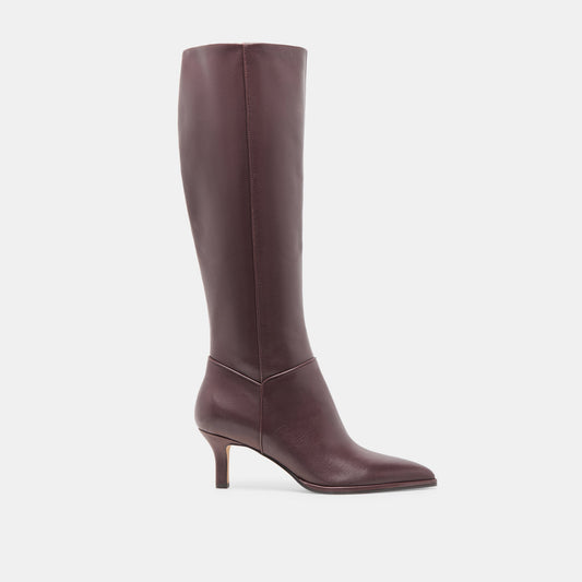 Dolce Vita SHOES Aldy Mulberry Leather Wide Calf Boots