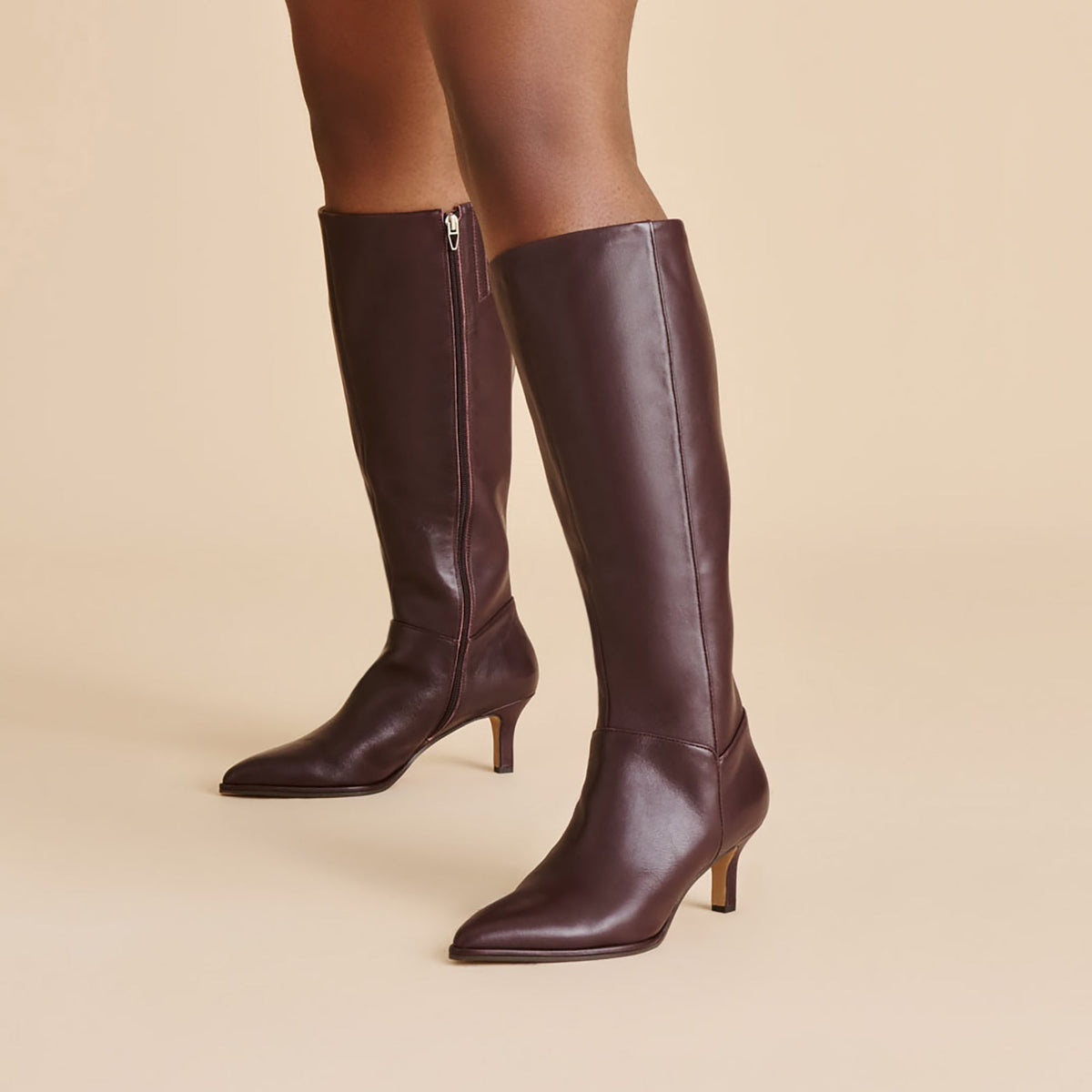 Dolce Vita SHOES Aldy Mulberry Leather Wide Calf Boots