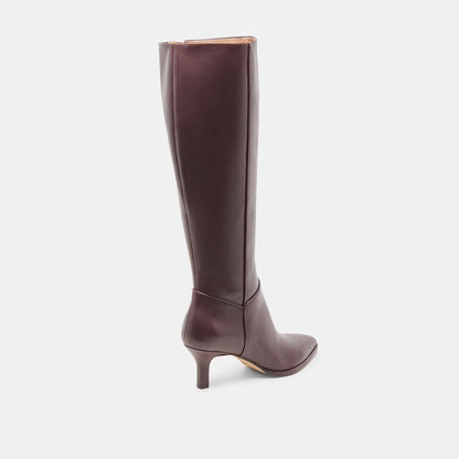 Dolce Vita SHOES Aldy Mulberry Leather Wide Calf Boots