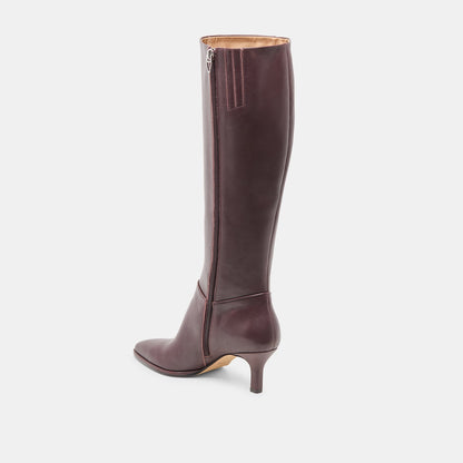 Dolce Vita SHOES Aldy Mulberry Leather Wide Calf Boots