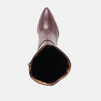 Dolce Vita SHOES Aldy Mulberry Leather Wide Calf Boots