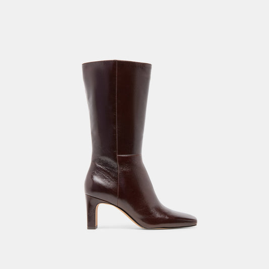 Dolce Vita SHOES Riggs Wide Calf Chocolate Leather Boots