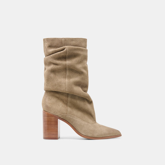 Dolce Vita SHOES Talina Olive Suede Wide Calf Boots