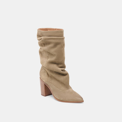 Dolce Vita SHOES Talina Olive Suede Wide Calf Boots