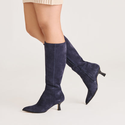 Dolce Vita SHOES Auggie Navy Suede Boots