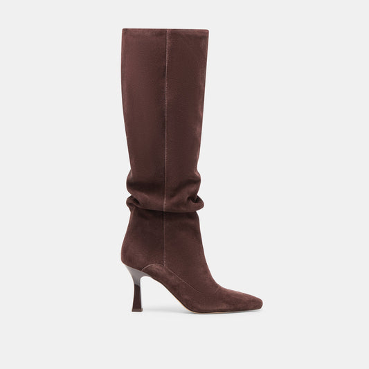 Dolce Vita SHOES Lousa Mahogany Suede Boots