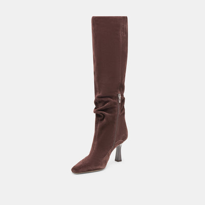 Dolce Vita SHOES Lousa Mahogany Suede Boots