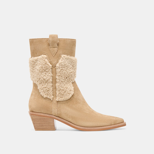 Dolce Vita SHOES Salil Plush Dk Taupe Suede Boots