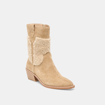 Dolce Vita SHOES Salil Plush Dk Taupe Suede Boots