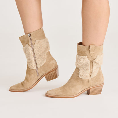 Dolce Vita SHOES Salil Plush Dk Taupe Suede Boots