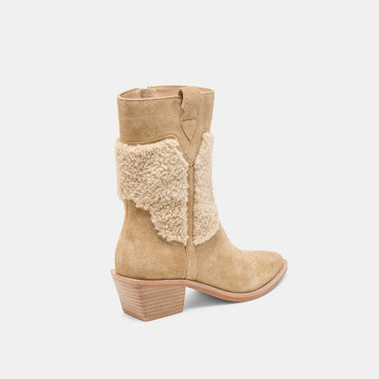 Dolce Vita SHOES Salil Plush Dk Taupe Suede Boots