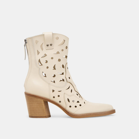 Dolce Vita SHOES Zenobi Off White Leather Booties