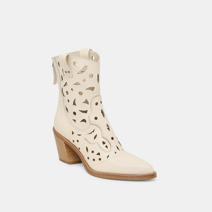 Dolce Vita SHOES Zenobi Off White Leather Booties