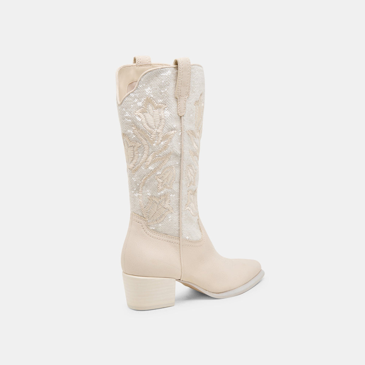 Dolce Vita SHOES Vorah Pearl Creme Sequin Boots