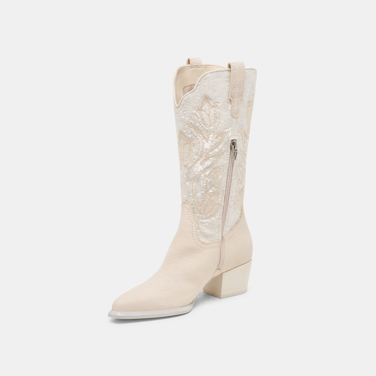 Dolce Vita SHOES Vorah Pearl Creme Sequin Boots