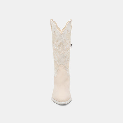Dolce Vita SHOES Vorah Pearl Creme Sequin Boots