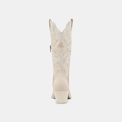 Dolce Vita SHOES Vorah Pearl Creme Sequin Boots