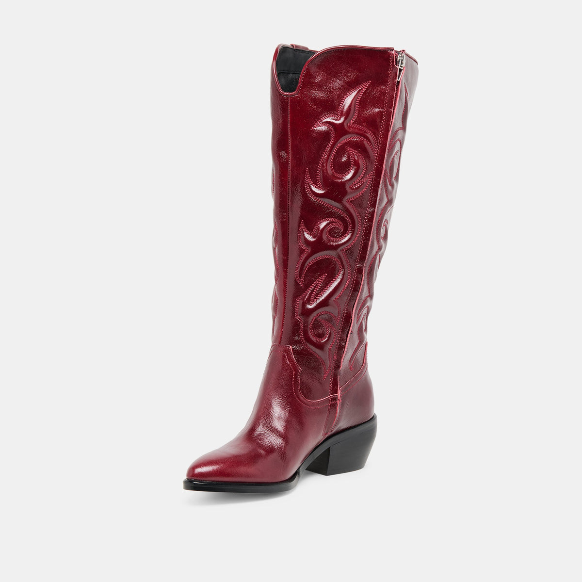 Dolce Vita SHOES Mirla Oxblood Leather Wide Calf Boots