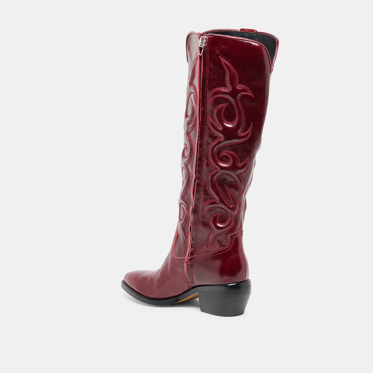 Dolce Vita SHOES Mirla Oxblood Leather Wide Calf Boots