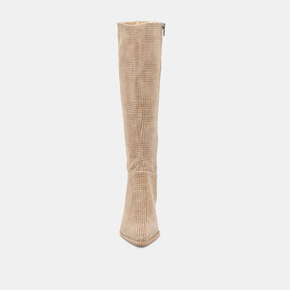 Dolce Vita SHOES Aldy Herringbone Printed Suede Boots