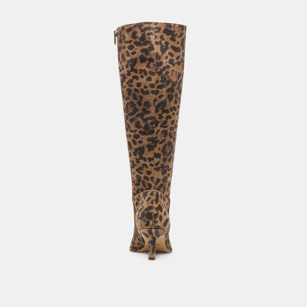Dolce Vita SHOES Aldy Brown Leopard Printed Suede Wide Calf Boots