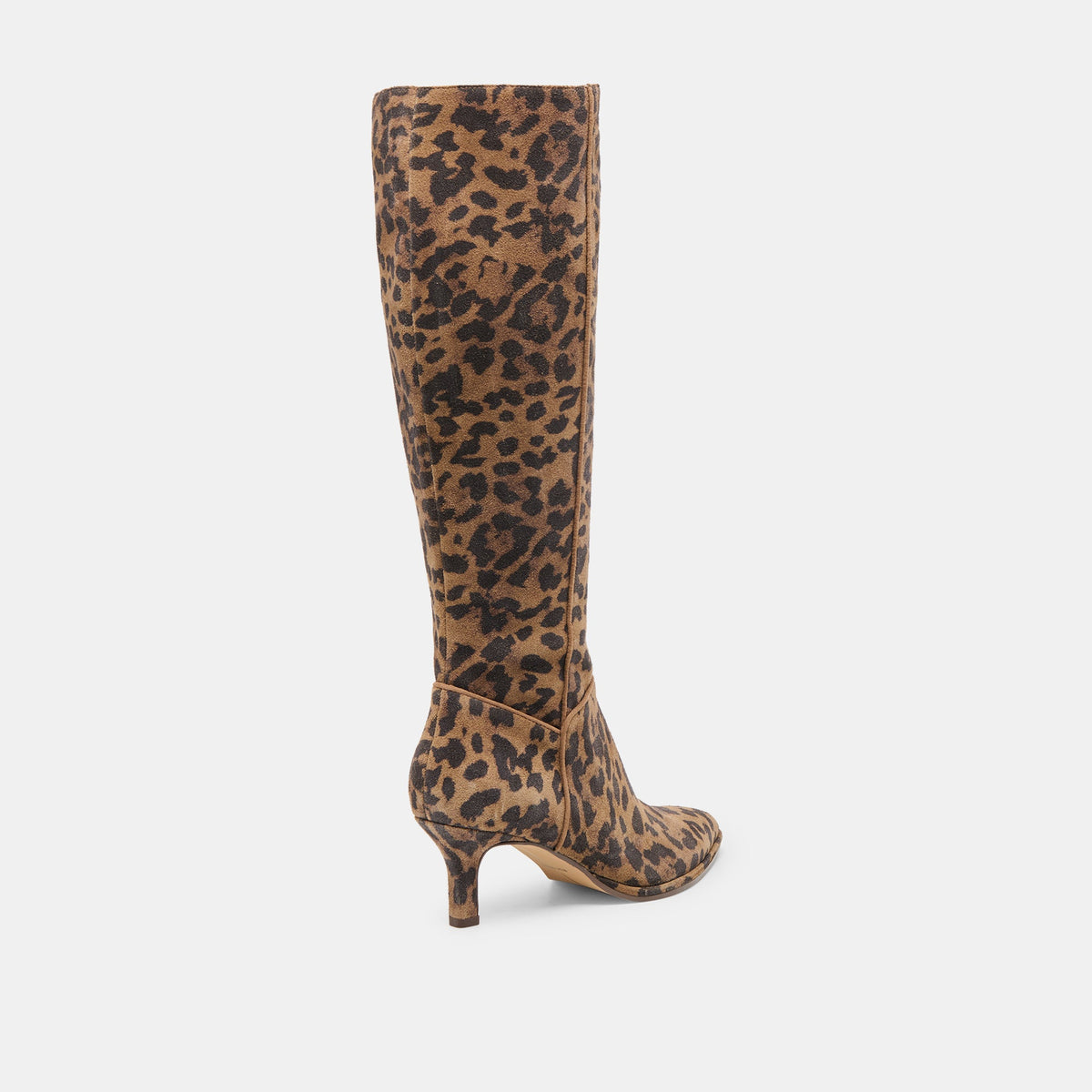 Dolce Vita SHOES Aldy Brown Leopard Printed Suede Wide Calf Boots