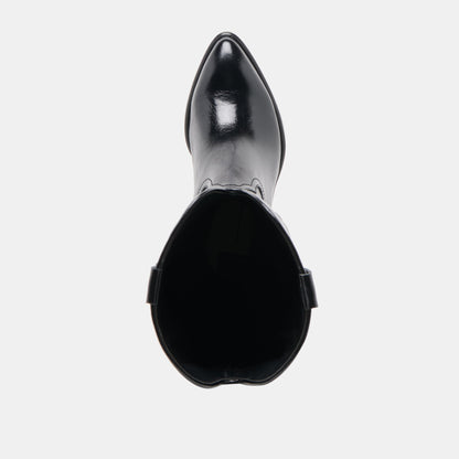 Dolce Vita SHOES Mirla Black Leather Wide Calf Boots